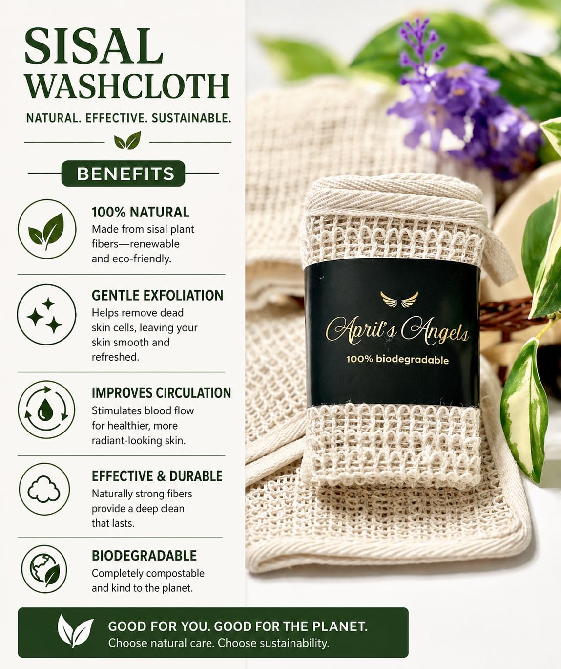 April's Angels close-up of sisal fibers highlighting durable natural texture
