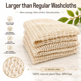 April's Angels double-sided cloth showing soft and firm sides for versatile exfoliation