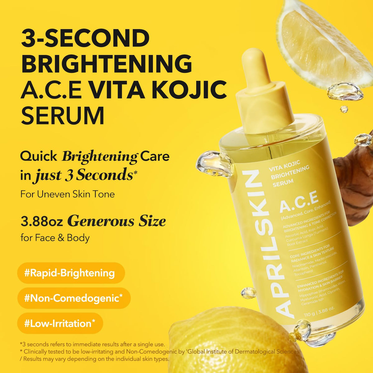 APRILSKIN watery serum droplet texture highlighting fast absorption