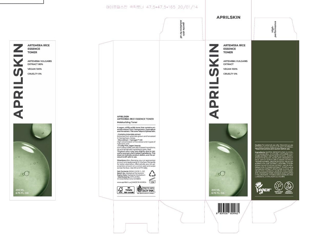APRILSKIN toner being applied with a cotton pad to prep and hydrate skin