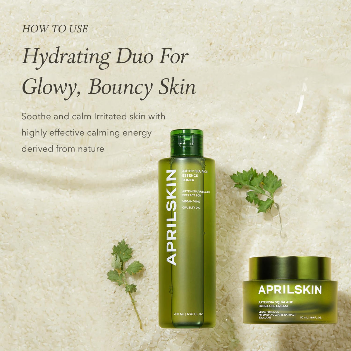 APRILSKIN toner in hand to show true 6.76 oz scale and portability