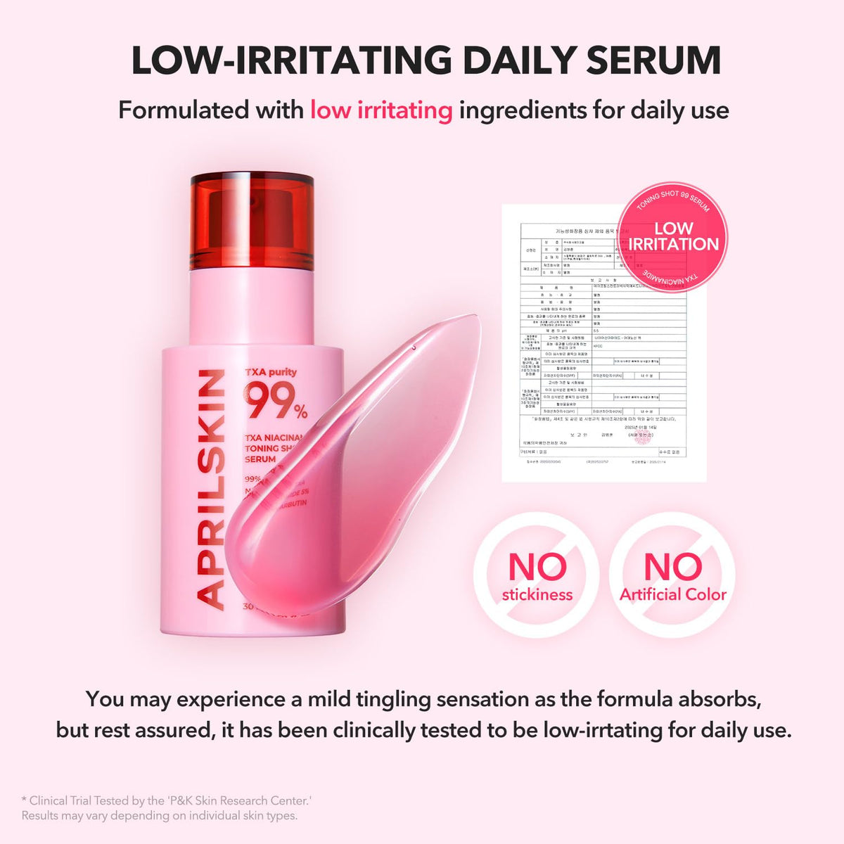 APRILSKIN lifestyle in-bathroom scene conveying daily use convenience
