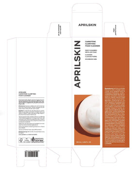 Aprilskin cleanser on bathroom counter lifestyle showing routine use