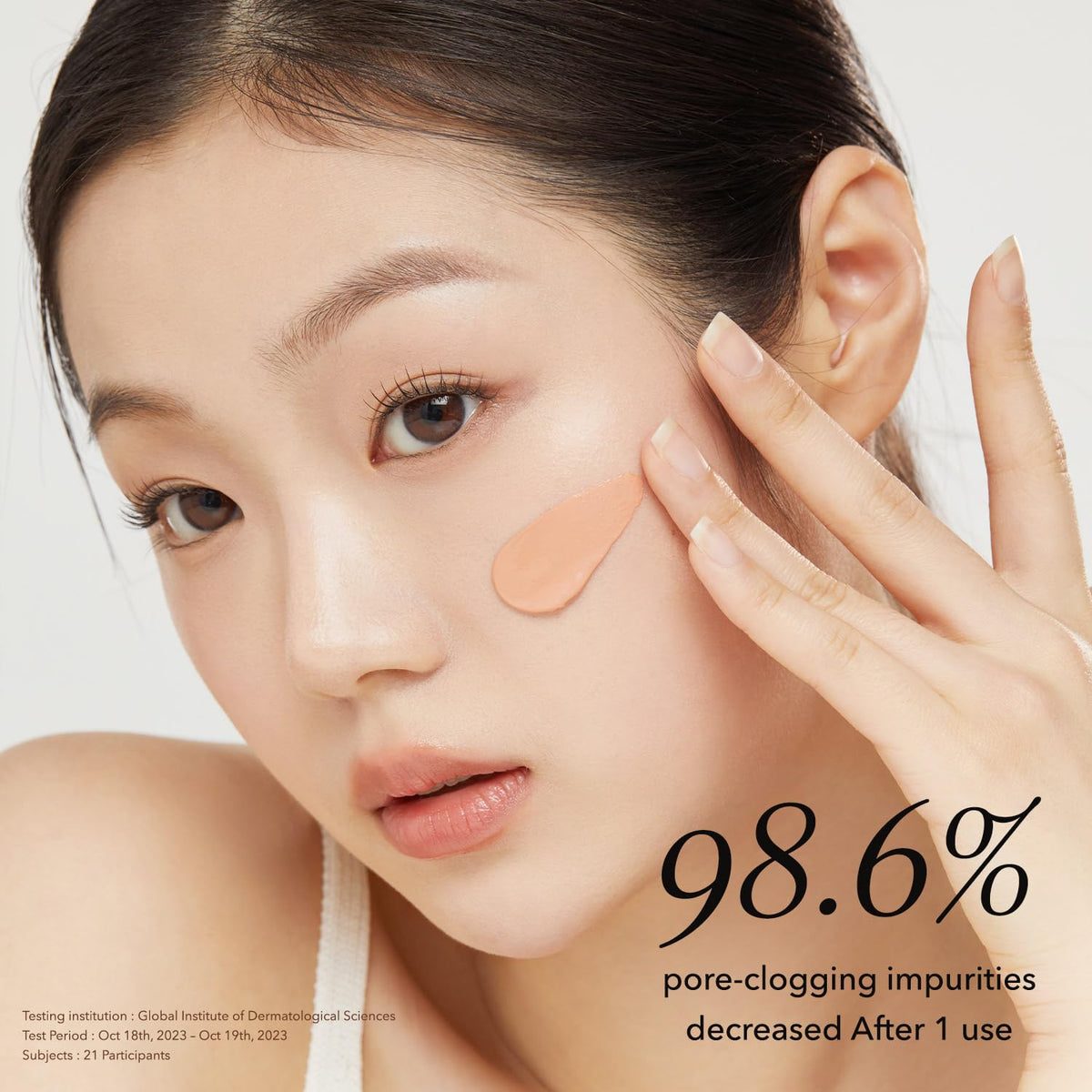 APRILSKIN ingredient label highlighting kaolin, Zinc PCA and vegan status