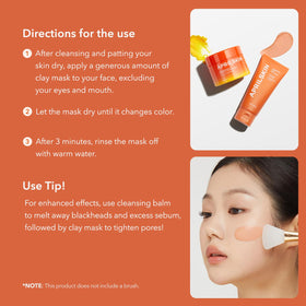 APRILSKIN mask on model forehead demonstrating cooling soothing effect