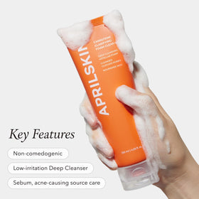 Aprilskin pump dispense action producing soft cleansing foam
