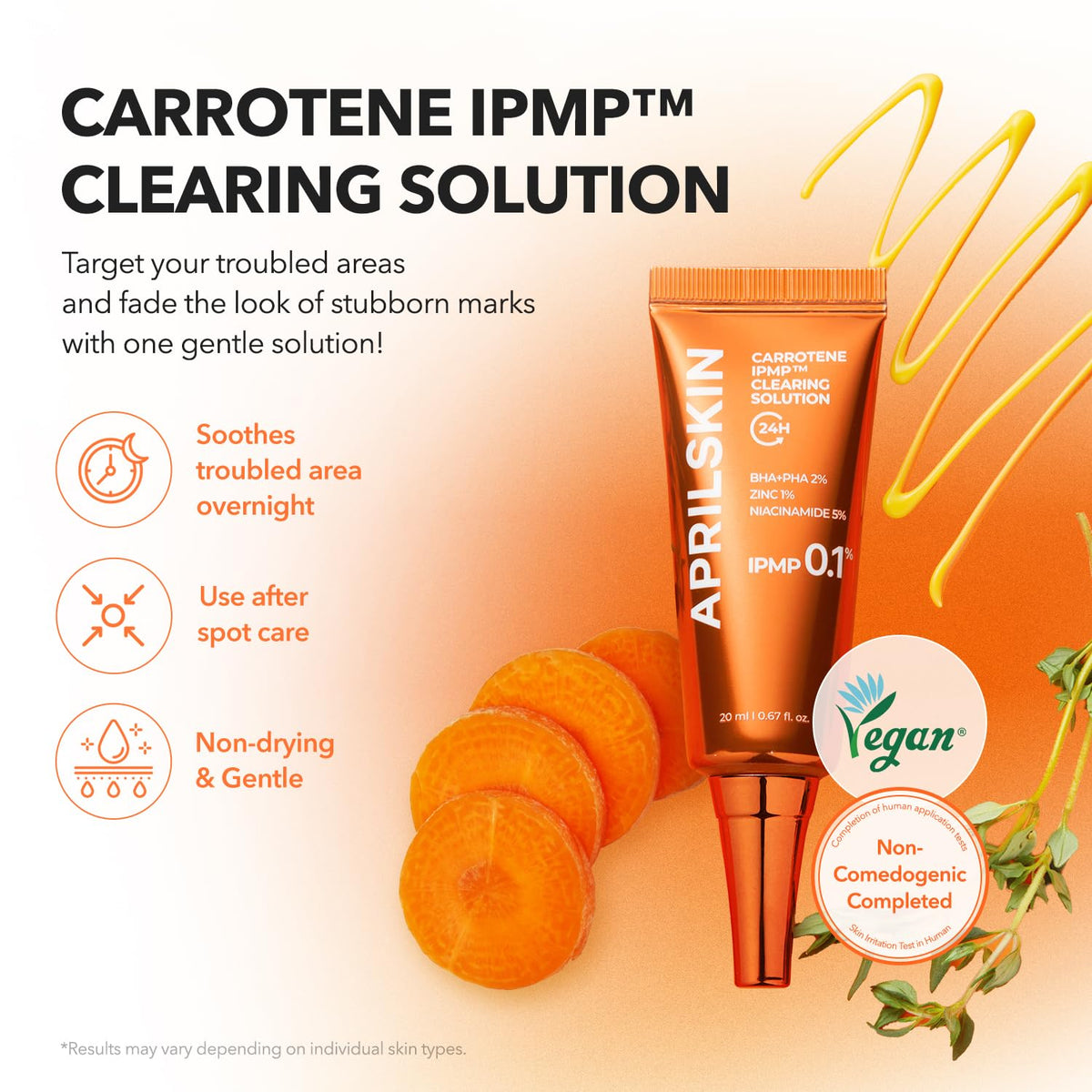 APRILSKIN solution texture on skin demonstrating quick absorption benefit