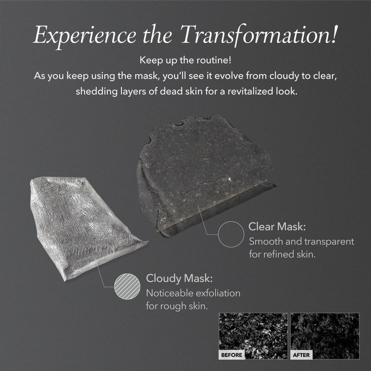 APRILSKIN fingers peeling mask to show satisfying removal and cleaning benefit