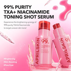 APRILSKIN dropper dispensing clear serum for controlled application