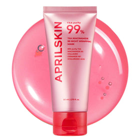 APRILSKIN jar front view showing sleek label and product benefit