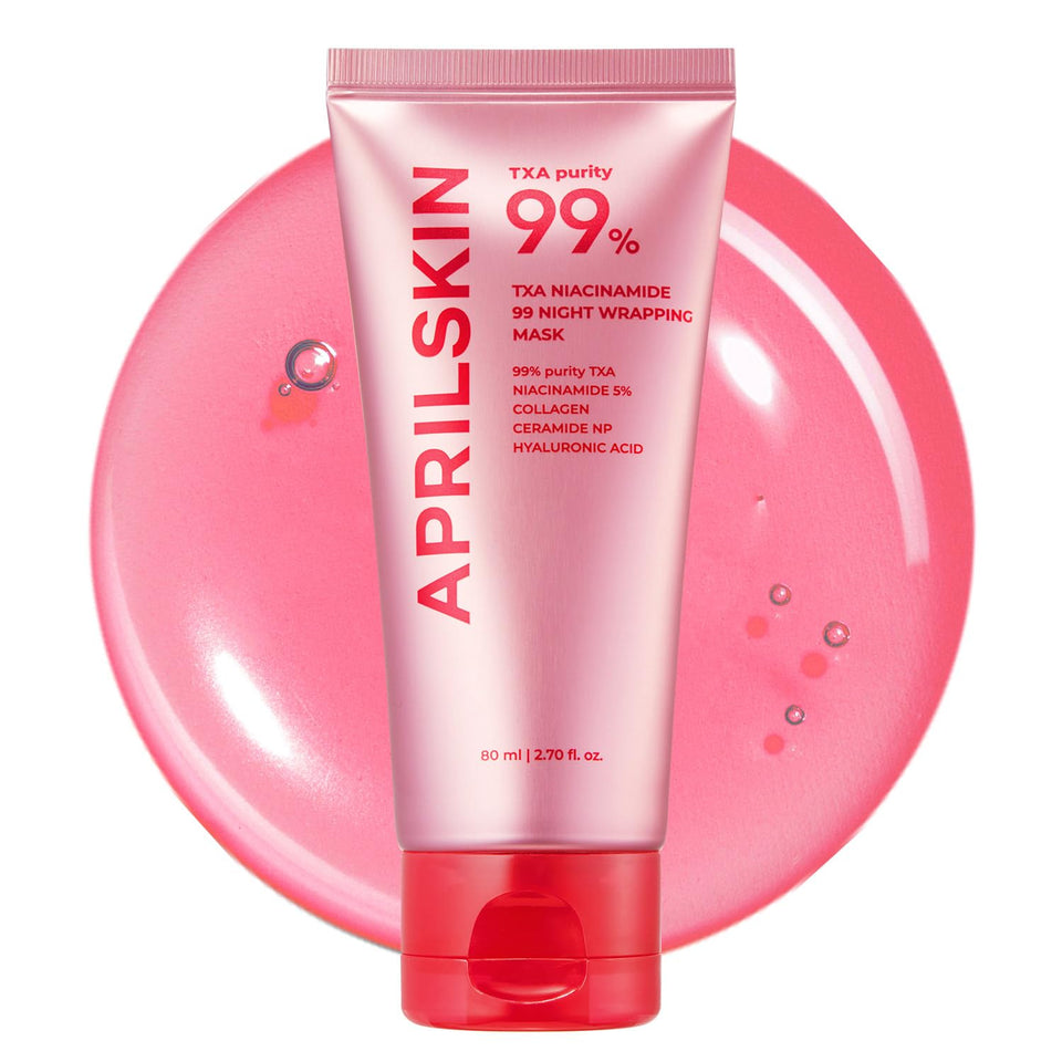 APRILSKIN jar front view showing sleek label and product benefit
