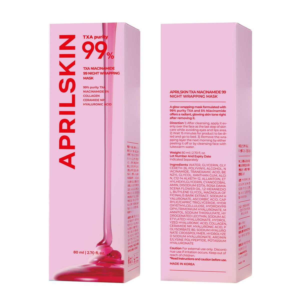 APRILSKIN packaging box detail highlighting brand and product name