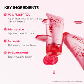 APRILSKIN morning peel-off reveal showing smoother, refreshed skin