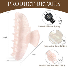 Aprince clip worn in half-up hair, comfortable all-day hold