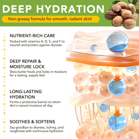 APUUFYQC applying shea butter to hands to lock moisture and soften skin