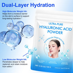 APUUFYQC powder pouch held in hand to show scale and amount for long-term use