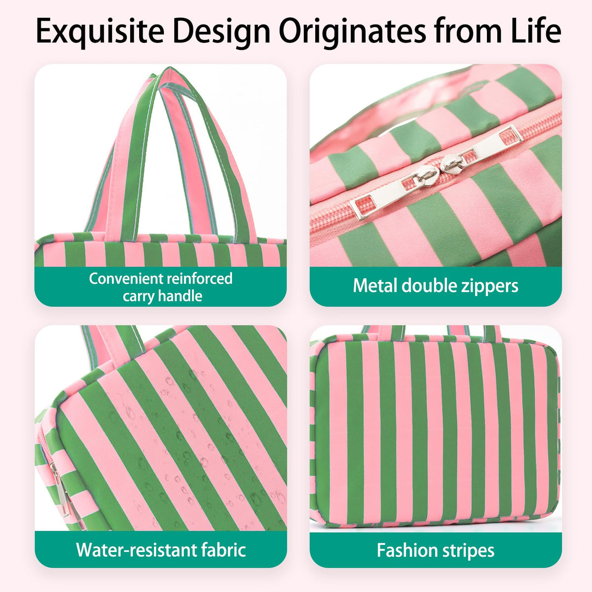 Apxouans open interior with clear PVC compartments for quick item access
