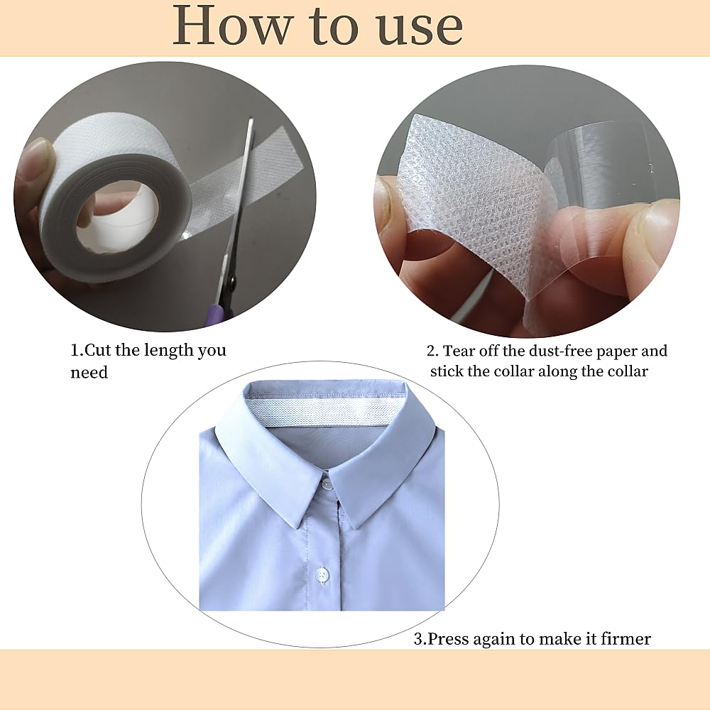APZDFGIFCD liner applied inside a shirt collar for invisible protection