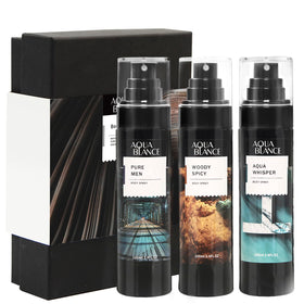 AQUA BLANCE front packaging showing three 3.4 fl oz cans and brand clarity