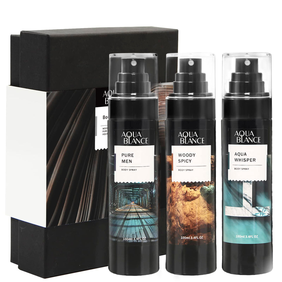AQUA BLANCE front packaging showing three 3.4 fl oz cans and brand clarity