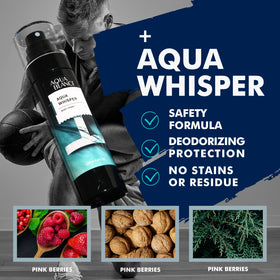 AQUA BLANCE Pure Men label detail with ingredient cues for refined scent