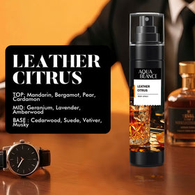 AQUA BLANCE Sailor's Essence being sprayed demonstrating quick refresh benefit
