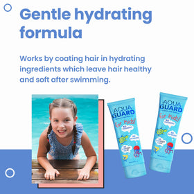 AQUA GUARD results on child’s hair after swimming showing smoothness