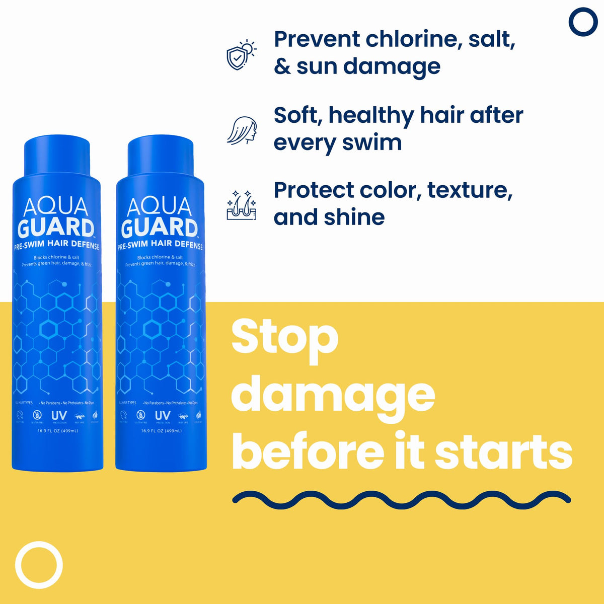 AQUA GUARD pump dispensing protection with clean pump action for easy application
