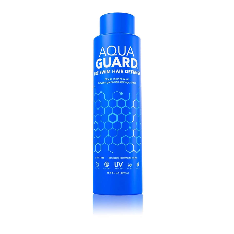 AQUA GUARD front bottle showing family-size label and benefits