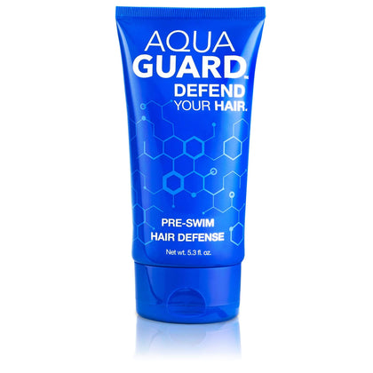 AQUA GUARD front bottle showing product and benefit of chlorine protection