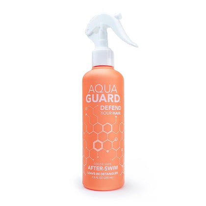 AQUA GUARD front packaging showing bottle and label, highlights easy post-swim care