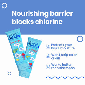 AQUA GUARD next to a ruler showing 8.45 oz bottle size and scale