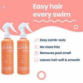 AQUA GUARD fine spray mist close-up demonstrating even application and lightweight feel