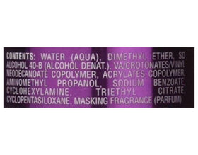 Aqua Net can held in hand for size comparison and travel-friendly benefit