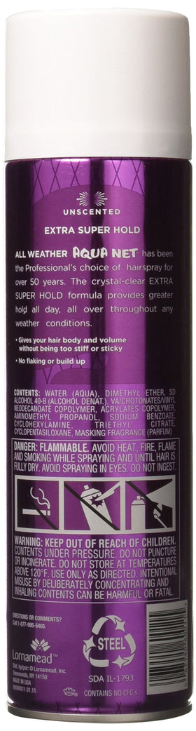 Aqua Net being sprayed during salon styling to secure an updo and maintain long-lasting shape
