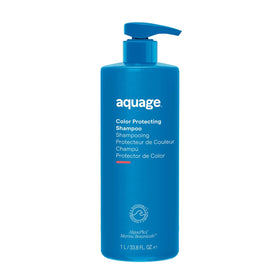 Aquage shampoo front label showing product name and volume benefits