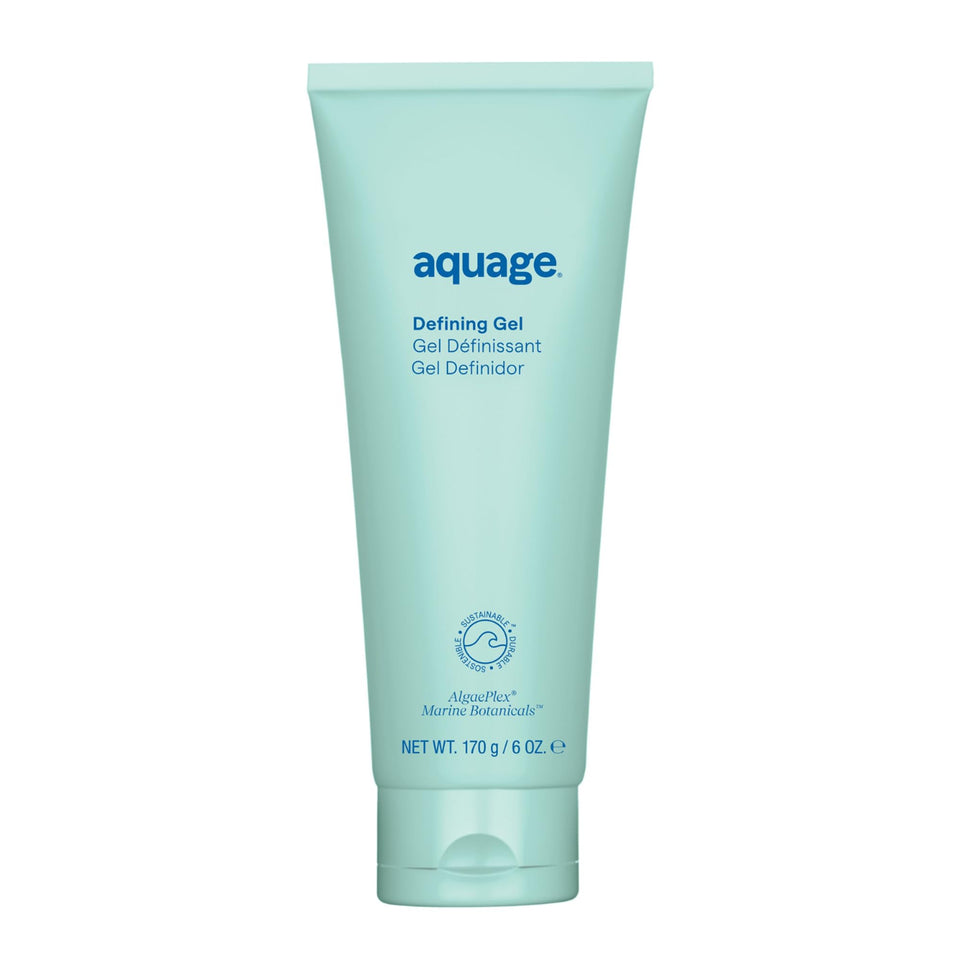 Aquage Defining Gel front packaging showing product benefits