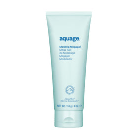 Aquage front packaging showing strong-hold gel and glossy finish benefit