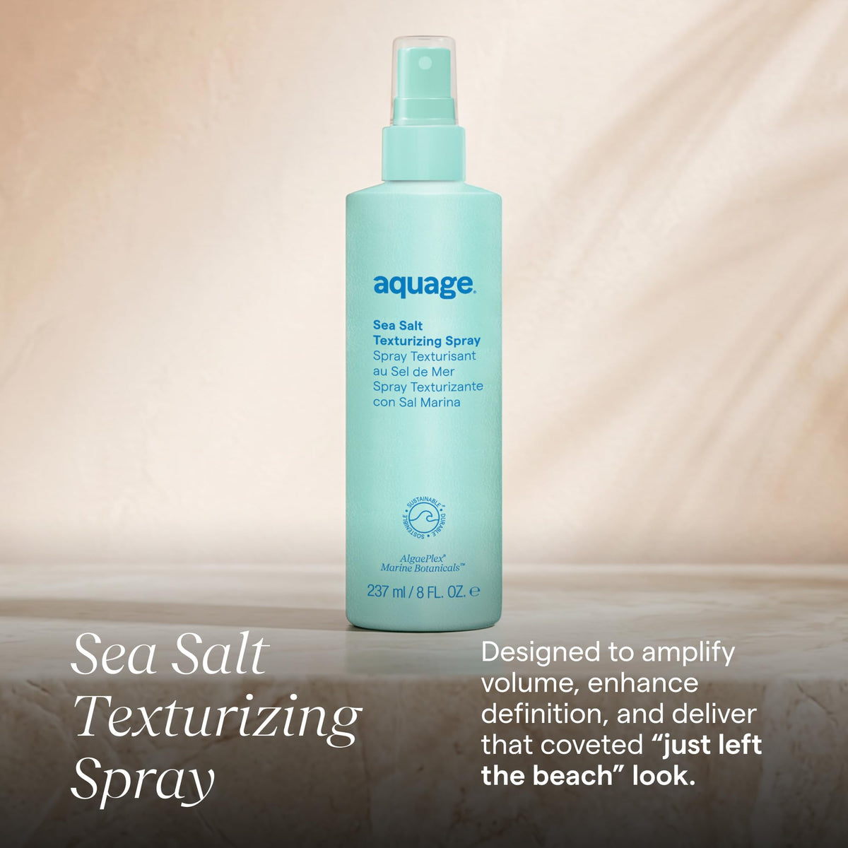 Aquage back label with ingredients and styling directions benefit