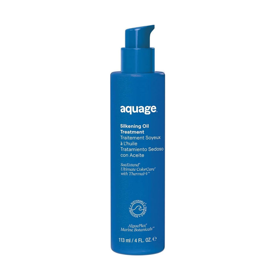 Aquage bottle front packaging showing sleek design and product name for trust