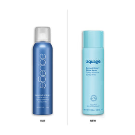 Aquage spray nozzle closeup demonstrating fine mist for even shine distribution