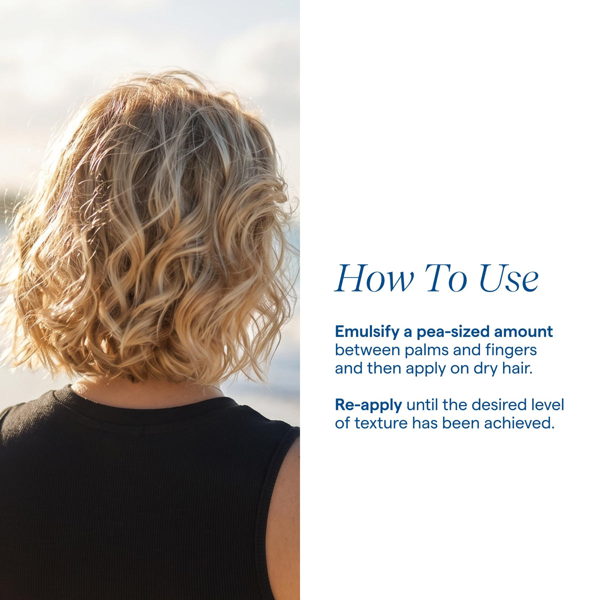 Aquage styled short hair on woman showing separation and natural matte finish benefit