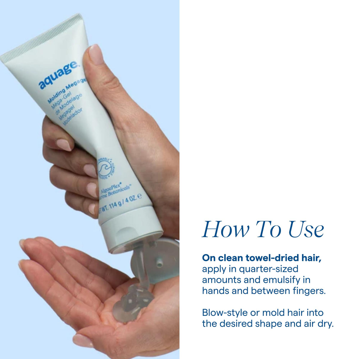Aquage textured piecey hairstyle showing definition and humidity resistance