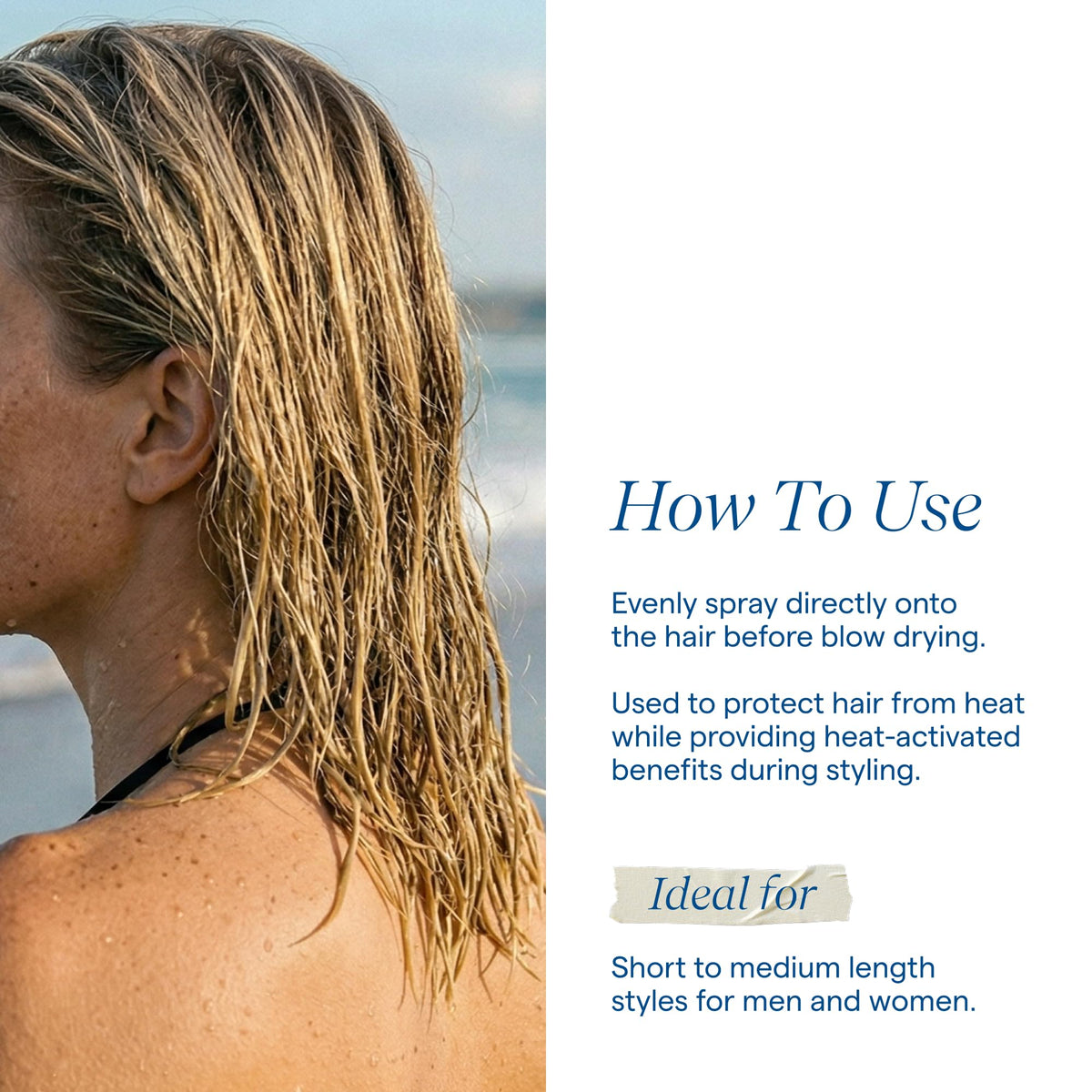 Aquage side label highlighting styling ingredients and directions