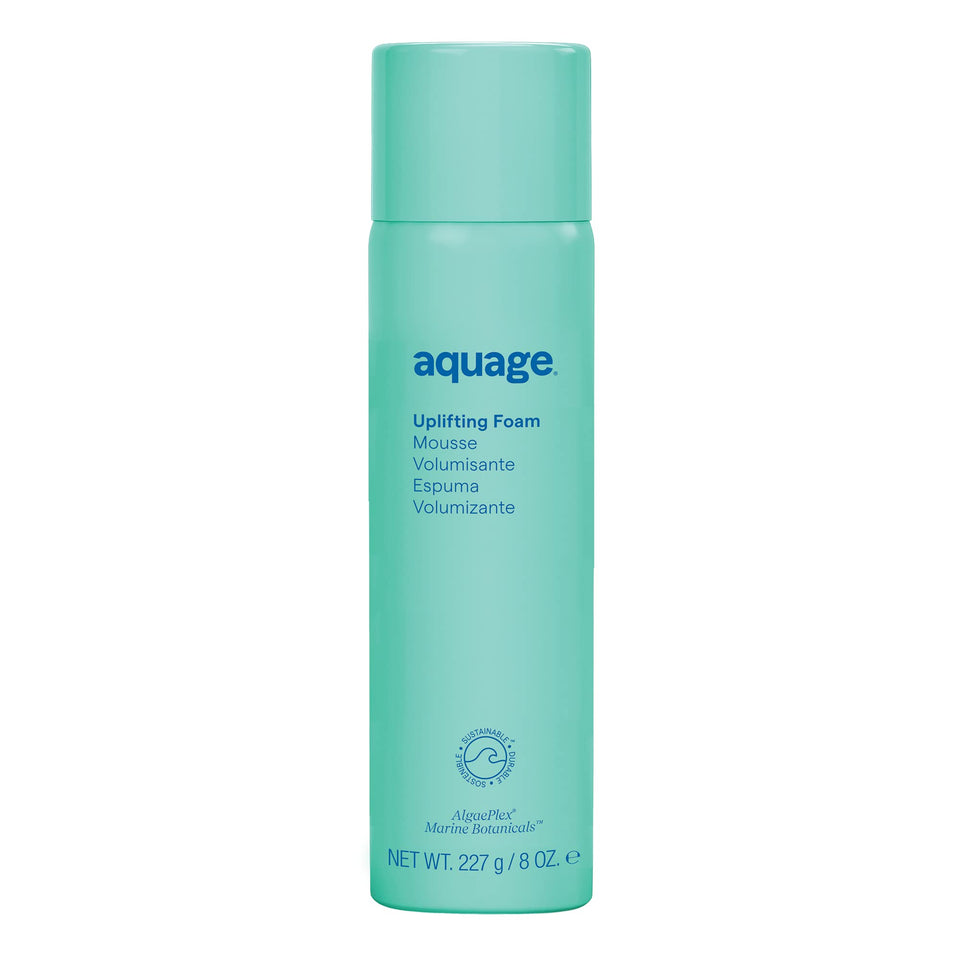 Aquage uplifting foam front bottle showing packaging and size for clear identification