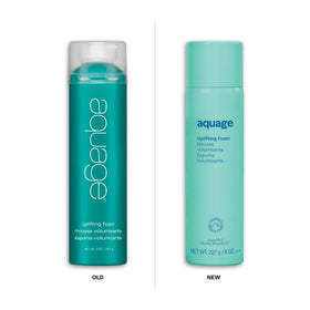 Aquage uplifting foam texture close-up demonstrating airy foam and lightweight feel