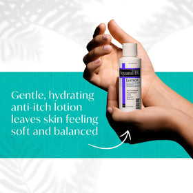 Aquanil ingredients panel close-up highlighting hydrocortisone 1% and fragrance-free benefits