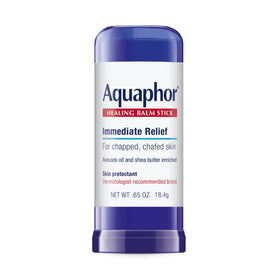 Aquaphor healing balm stick front packaging, travel-friendly protection