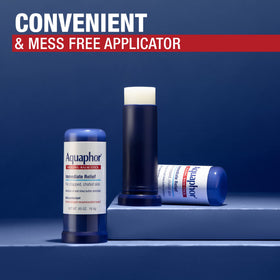 Aquaphor stick texture close-up showing smooth glide and moisturization