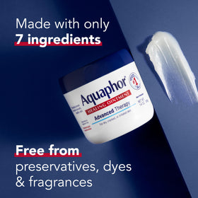 Aquaphor applied to heels for intensive moisturization and crack care